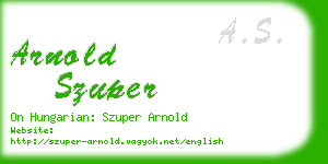 arnold szuper business card